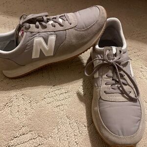 New Balance White and Gray Sneakers